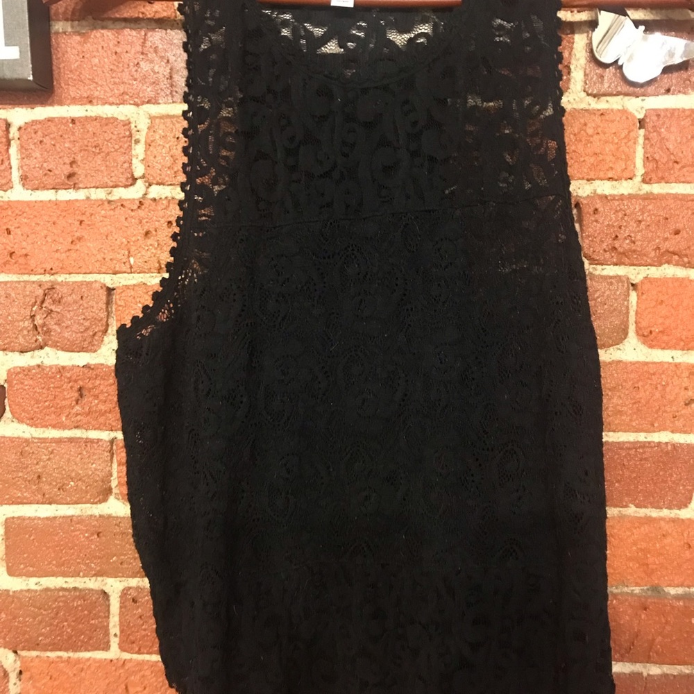 Lace slight racerback top